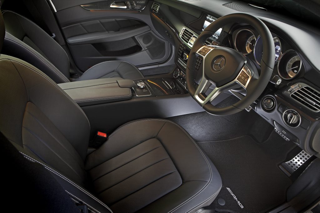 Inside the Mercedes-Benz CLS. Inside the Mercedes-Benz CLS.